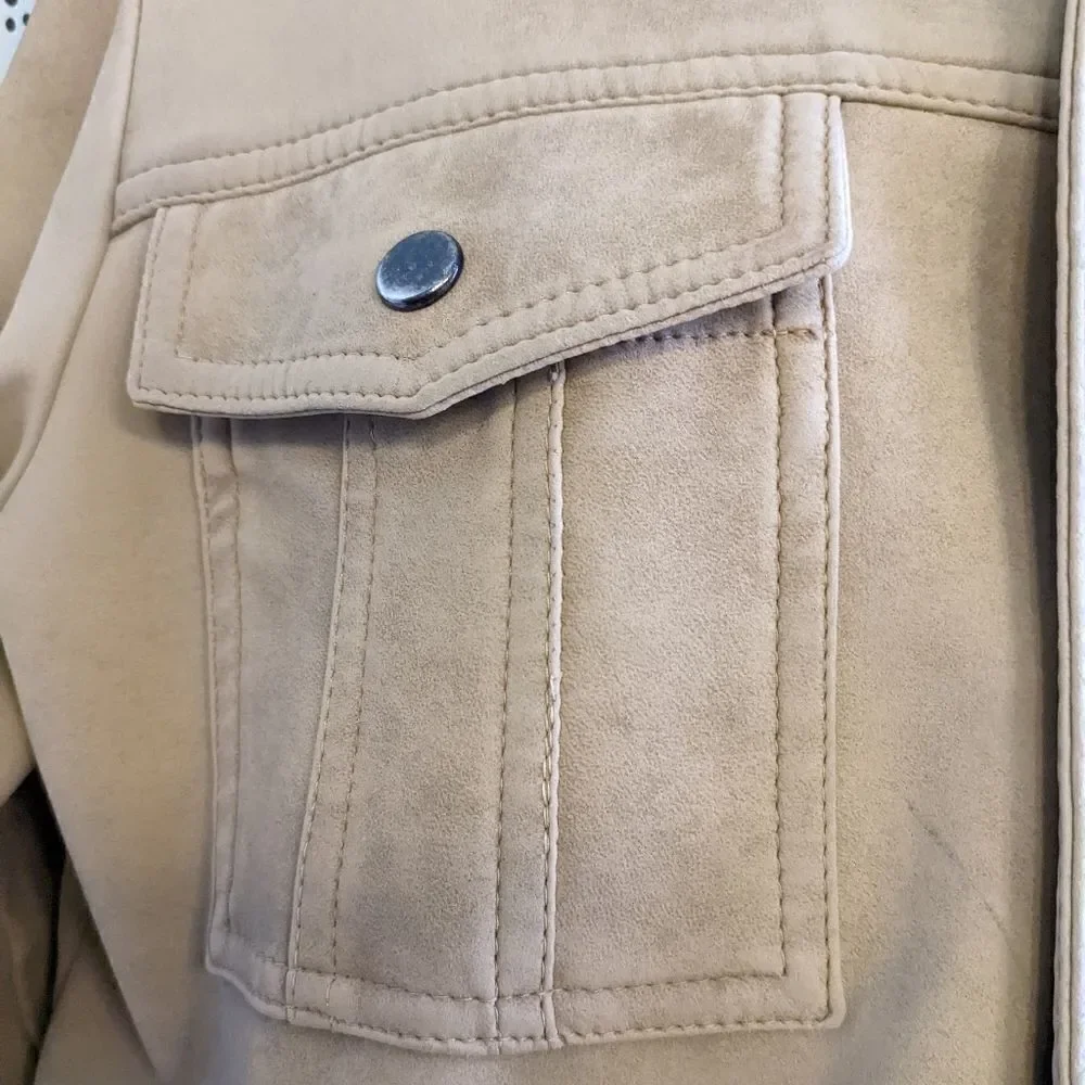 VTG 70s Val Cassi Collection Vina-Hide Vinyl Work Jacket - Picture 3 of 15